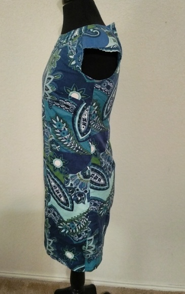 Ann Taylor Paisley dress 4P.  C - Picture 3 of 5
